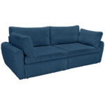 BANK MET BEDFUNCTIE, blauw textiel thumbnail 6