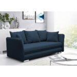 BANK MET BEDFUNCTIE, blauw textiel thumbnail 2