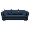 BANK MET BEDFUNCTIE, blauw textiel