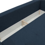 BANK MET BEDFUNCTIE, blauw textiel thumbnail 4