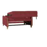 BANK MET BEDFUNCTIE, rood, beukenhout, textiel thumbnail 6