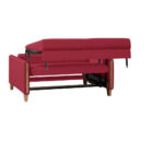 BANK MET BEDFUNCTIE, rood, beukenhout, textiel thumbnail 4