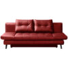 BANK MET BEDFUNCTIE, rood leer