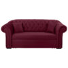 BANK MET BEDFUNCTIE, rood textiel