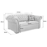 BANK MET BEDFUNCTIE, rood textiel thumbnail 5