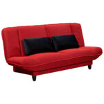BANK MET BEDFUNCTIE, rood textiel thumbnail 4