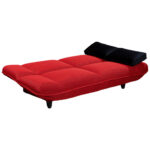 BANK MET BEDFUNCTIE, rood textiel thumbnail 6