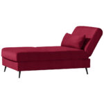BANK MET BEDFUNCTIE, rood textiel thumbnail 4