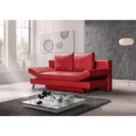 BANK MET BEDFUNCTIE, rood leer thumbnail 2