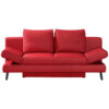 BANK MET BEDFUNCTIE, rood leer