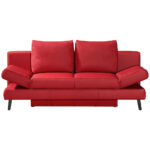 BANK MET BEDFUNCTIE, rood leer thumbnail 1