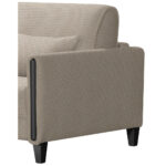 BANK MET BEDFUNCTIE, zwart, bruin hout, textiel thumbnail 6