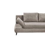 BANK MET BEDFUNCTIE, bruingrijs textiel, houten materiaal thumbnail 6