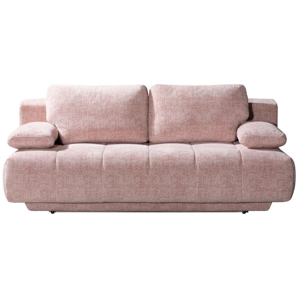 BANK MET BEDFUNCTIE, roze textiel