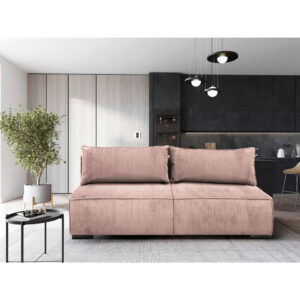 BANK MET BEDFUNCTIE, roze textiel