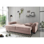 BANK MET BEDFUNCTIE, roze textiel thumbnail 6