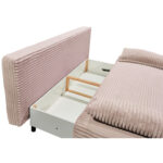 BANK MET BEDFUNCTIE, roze textiel thumbnail 6