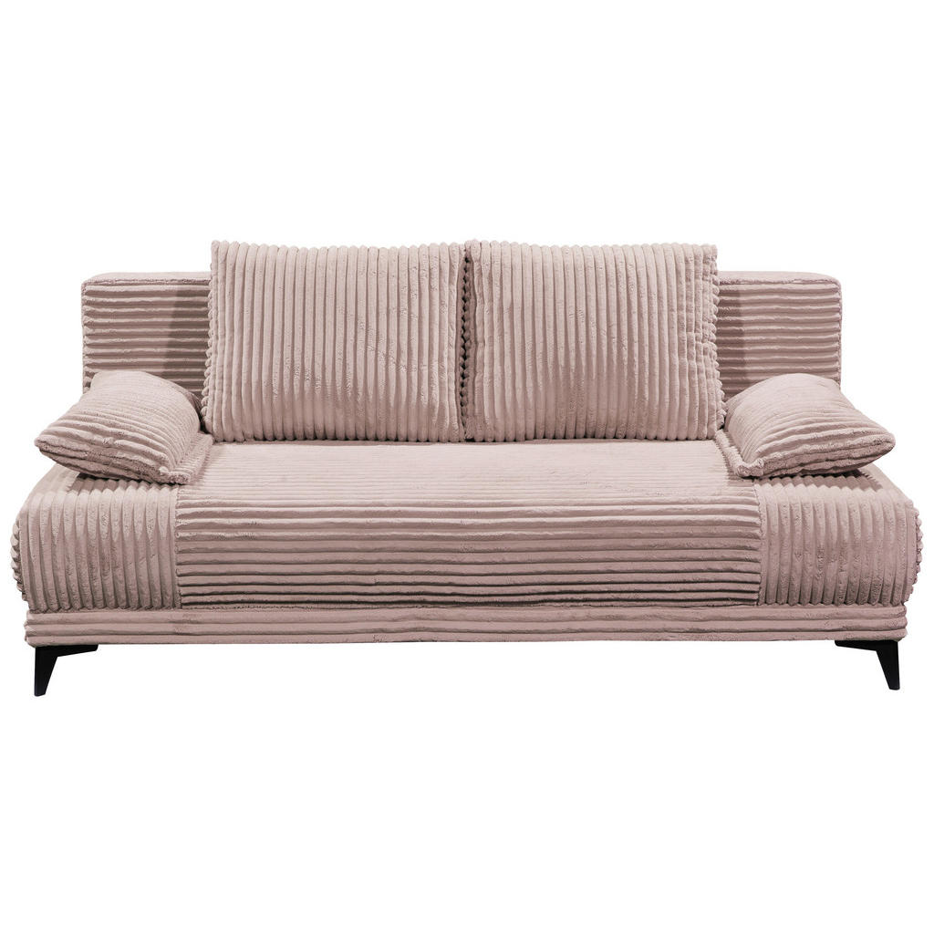 BANK MET BEDFUNCTIE, roze textiel