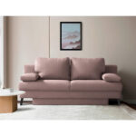 BANK MET BEDFUNCTIE, roze textiel thumbnail 2
