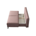 BANK MET BEDFUNCTIE, roze textiel thumbnail 5