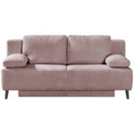BANK MET BEDFUNCTIE, roze textiel thumbnail 1