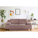BANK MET BEDFUNCTIE, roze textiel thumbnail 2