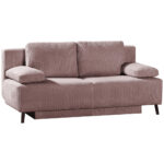 BANK MET BEDFUNCTIE, roze textiel thumbnail 3
