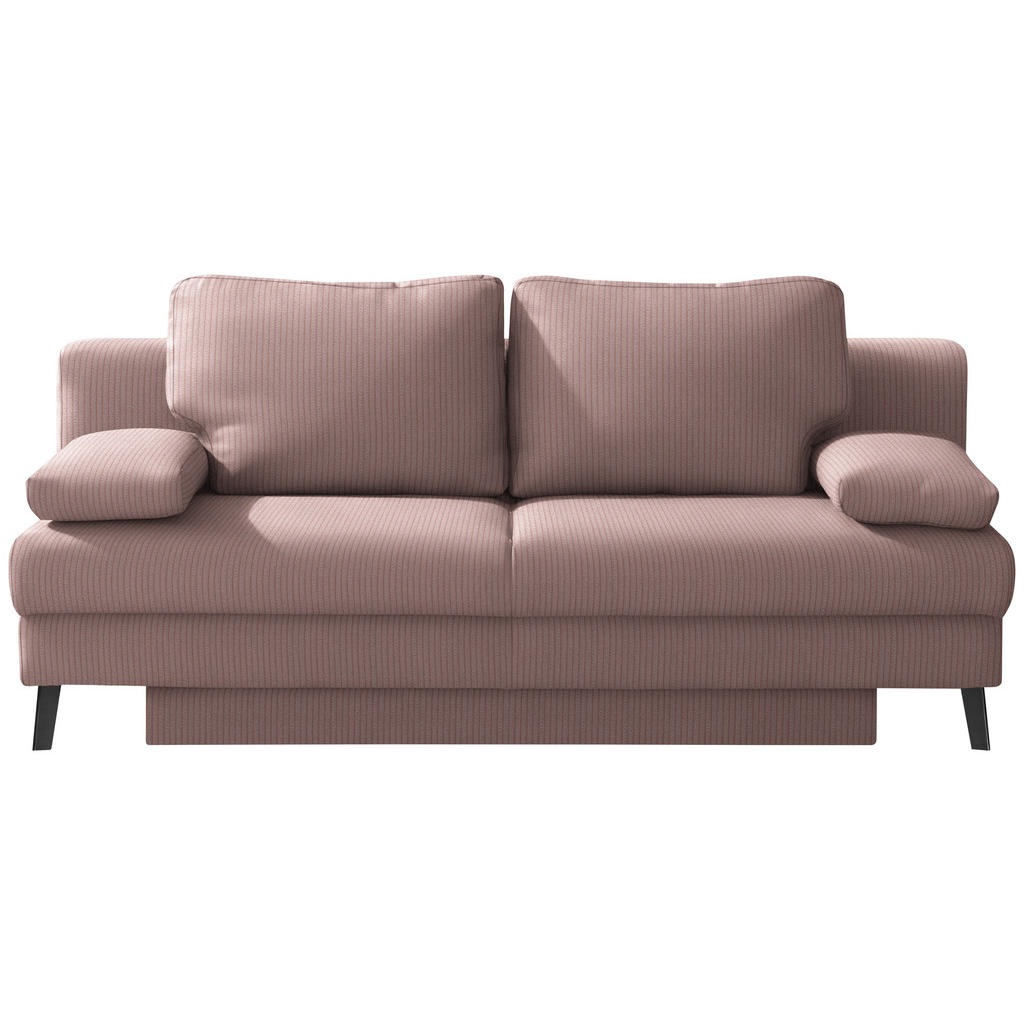 BANK MET BEDFUNCTIE, roze textiel