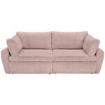 BANK MET BEDFUNCTIE, roze textiel thumbnail 1