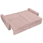 BANK MET BEDFUNCTIE, roze textiel thumbnail 3