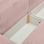 BANK MET BEDFUNCTIE, roze textiel thumbnail 4