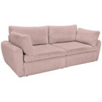 BANK MET BEDFUNCTIE, roze textiel thumbnail 6