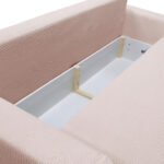 BANK MET BEDFUNCTIE, roze textiel thumbnail 7
