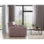 BANK MET BEDFUNCTIE, roze textiel thumbnail 5