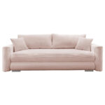 BANK MET BEDFUNCTIE, roze textiel thumbnail 2