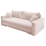 BANK MET BEDFUNCTIE, roze textiel thumbnail 3