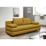 BANK MET BEDFUNCTIE, geel textiel thumbnail 2