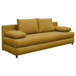 BANK MET BEDFUNCTIE, geel textiel thumbnail 3
