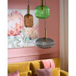 BANK MET BEDFUNCTIE, geel textiel thumbnail 3