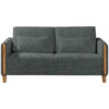 BANK MET BEDFUNCTIE, beukenkleur, grijsgroen hout, textiel