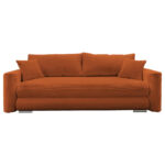 BANK MET BEDFUNCTIE, koperkleur textiel thumbnail 2