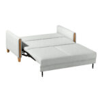 BANK MET BEDFUNCTIE, zilverkleuren, beukenhoutkleuren, textiel thumbnail 4