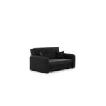 BANK MET BEDFUNCTIE, zwart textiel thumbnail 2
