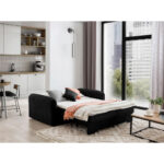 BANK MET BEDFUNCTIE, zwart textiel thumbnail 4