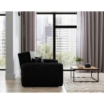 BANK MET BEDFUNCTIE, zwart textiel thumbnail 5