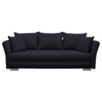 BANK MET BEDFUNCTIE, zwart textiel thumbnail 1