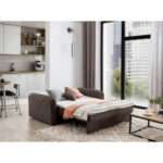 BANK MET BEDFUNCTIE, bruin textiel thumbnail 4