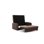 BANK MET BEDFUNCTIE, bruin textiel thumbnail 7