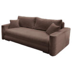 BANK MET BEDFUNCTIE, bruin textiel thumbnail 5
