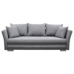 BANK MET BEDFUNCTIE, grijs textiel thumbnail 1